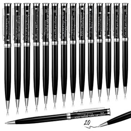 20 Pcs Bible Verse Ballpoint Pen Christian Motivational Scripture Engraved Inspirational Quotes Pen Religious Encouraging Ballpoint Gift for Women Men Church Favor Office Desk, Black Ink