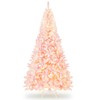 DORTALA Pre-lit Christmas Tree, 7.5FT Snow Flocked Artificial Xmas Tree