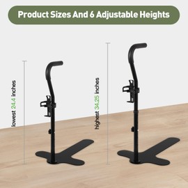 GCCSJ Couch Stand Assist Aid for Elderly: Chair Sofa Lift Assis Devices for Seniors Sit to Stand - 6 Height Adjustable Mobility Daily Living Aid Rail Assistance Handle, Black