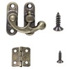 Gizhome 25 Sets Antique Right Latch Hook Hasp and 50