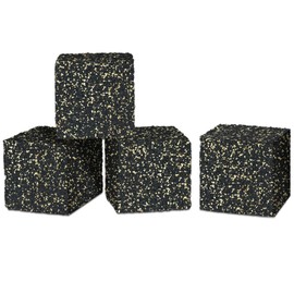 BXI Subwoofer Insulation Mat - 4 Pieces 5 x 5 x 5 cm Bass Reduction Floor Speaker Mat - Thick Large Rubber Cork Anti-Vibration Mats for Heavy Machines and Studio Monitor Stands