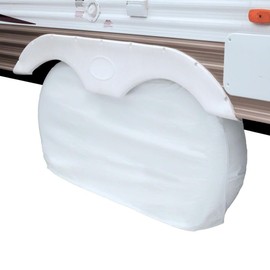 Classic Accessories 80-110-042801-00 OverDrive RV Dual Axle Wheel Cover, White, Large by Classic Accessories