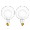 FLSNT Globe LED Large Edison Bulbs, 2700K Soft White, Dimmable,