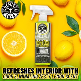 Chemical Guys Foaming Citrus Fabric Clean Carpet & Upholstery Cleaner, Ready to Use, Sprayable (for Carpets, Seats & Floor Mats), Safe for Cars, Home, Office, & More, 2-16 fl oz, Citrus Scent