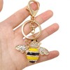 Honbay 1PCS Rhinestone Little Bee Keychain Bumble Bee Sparkling Keyring