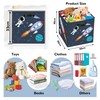 Clastyle 3 pcs Cosmic Space Cube Storage Unit Boxes Stars