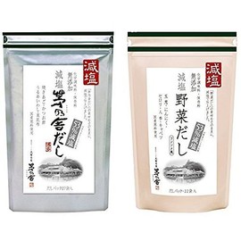 Kayanoya Reduced Salt Chinoya Dashi 0.3 oz (8 g) x 27 Bags & Reduced Salted Vegetable Soup 0.3 oz (8 g) x 22 Bags [Value Set for Reduced Salt]
