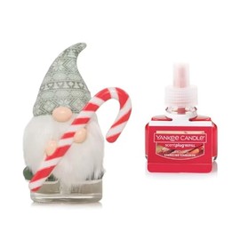 Holiday Gnome Yankee ScentPlug Light Up Diffuser Unit with a Yankee Sparkling Cinnamon Home Fragrance Electric Refill