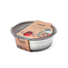 BLACK + BLUM - Lunch Bowl - Microwavable Stainless Steel, Plastic-Free Lunch Container with Leak Proof, Airtight, Lockable Lid - Microwave, Dishwasher and Oven Safe - Small, 650ml
