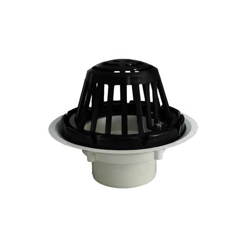 Plastic Oddities PRD902P 4" PVC Roof Drain with Plastic Dome