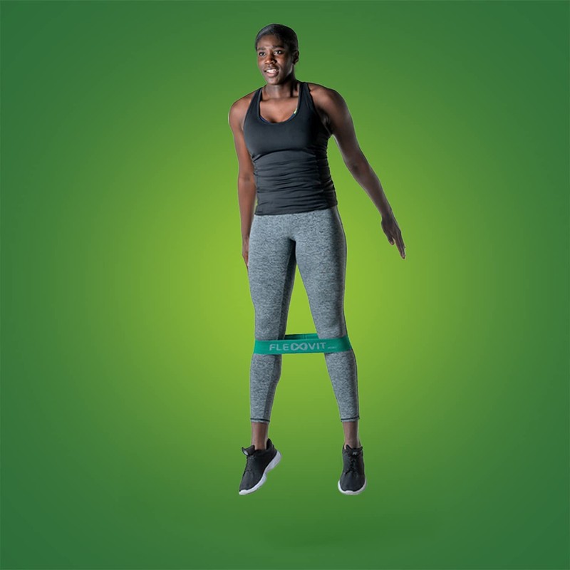 FLEXVIT Mini Fitness Band Athletic (Green) - Fitness Bands for
