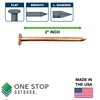 100 Pack 2 Inch USA MADE Copper Nails Roofing Finish