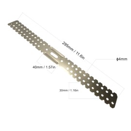 LLB - Pre-Galvanised Drywall Brackets | 295mm x 30mm For Masonry Wall Ceiling Timber Joint | Lightweight Alloy Steel | Designed for Plasterboard Dry Lining Systems, Silver, Pack of 10, Alloy Steel.