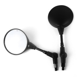 10mm Motorcycle Folding Round Rearview Mirrors for Sports Bike Suzuki Cruiser Scooter Honda