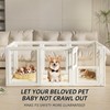 LoveTail Clear Acrylic Dog Playpen Indoor,Transparent Dog Pen,Easy to Assemble
