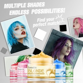 Gold Temporary Hair Styling Putty - Washable Hair Colour Wax for Men & Women - Non-Sticky Hair Clay for Natural Look - 24-Hour Hold, Easy to Wash Out (100g)