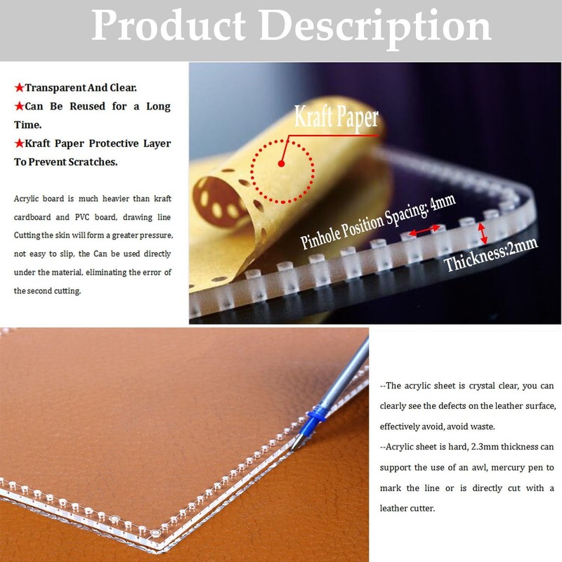 RIVEENY Acrylic Leather Patterns Templates Leather Templates Acrylic for Women's