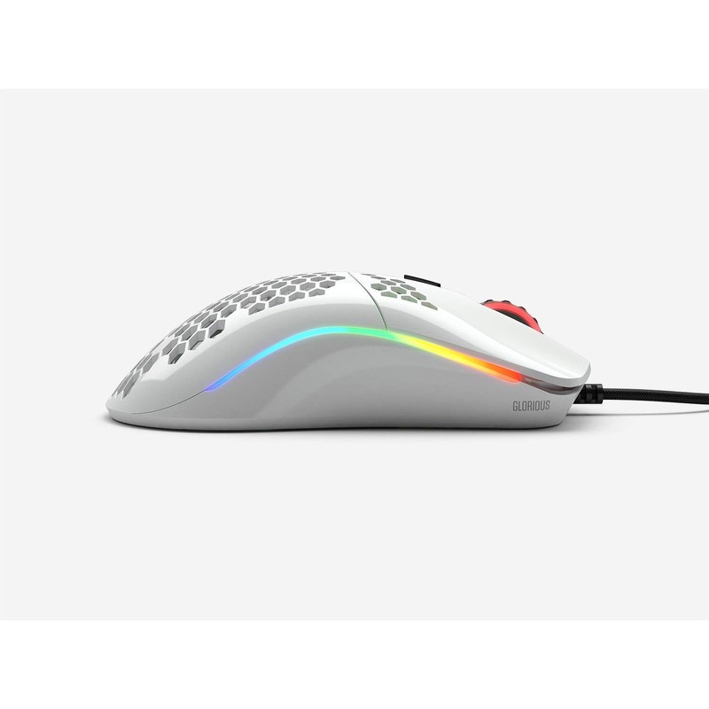 Glorious PC Gaming Race Model O Gaming-Maus - White, Glossy