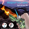 Torch Lighter, Refillable Butane Windproof Outdoor Gas With Adjustable Jet