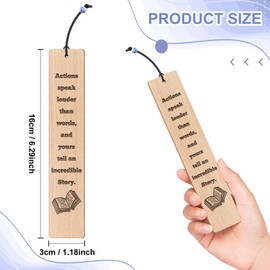 Thank You Teacher Bookmark Gift Teacher Appreciation Wood Bookmark for Women Men Retirement Gifts for Teacher from Student Wooden Book Mark Book Lovers Book Mark Reading Teacher Day Presents