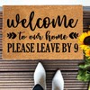 Funny Coir Doormat Welcome to Our Home Please Leave by