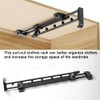 Heavy Duty Extendable Pull Out Closet Rod - Sliding Wardrobe