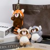 WEIGANGFANG Cute Plush Red Panda Keychains Kawaii Accessories Decorative Pendants