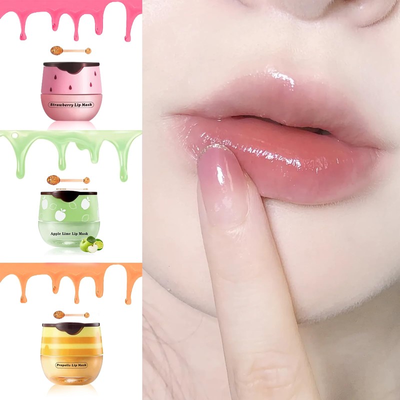 Asheyya 3 PCS Honey Lip Balm, Honeybalm Uk Lips with