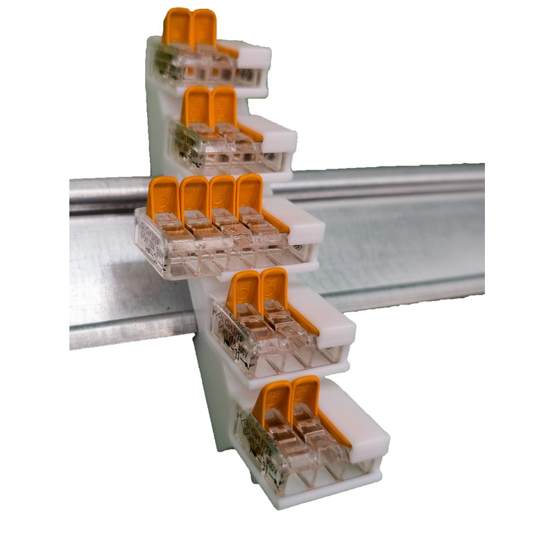 2 x DIN rail / DIN rail holder for 5