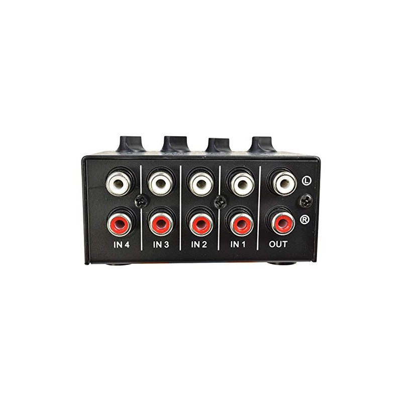 4 Channel Stereo Audio Mini Mixer For Line Level Inputs