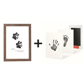 No-Mess Inkless Paw Print Keepsake Set – Ideal Sympathy & Pet Memorial Gift - Paw Print Kit For Dogs & Cats  with Frame - options: 3 Pcs Pet Paw Print Keepsake Set