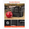 VEVOR Bowling Ball Bag, 2 Ball Four Roller Bowling Bag