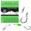 10PCS Pre-Rigged Catfish Rig Circle/Octopus Hooks Rigs for Catfish Offset