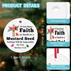 Christian Gifts for Women Birthday Christmas Inspirational Ceramic Ornament Gifts for Women Religious Baptism Spiritual Gifts for Her Friends Mum Girl Sister Wife Girlfriend Female Coworker