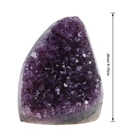 Kavolet Natural Amethyst, Gemstone Crystal Druse, Decorative Stones, Dark Purple Amethyst Geode Natural Amethyst Crystal Geode Cluster Healing Stone