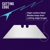 Zoid Utility Knife Trapezoid Blade Refill 10 Pack, Sharp Carbon