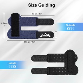 supregear Finger Splints, 2-Pack Universal Finger Straightening Brace Finger Support Broken and Trigger Finger Splints for Middle, Index, Ring, Pinky Fingers, Dark Blue