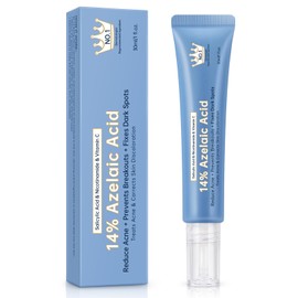14% Azelaic Acid Acne Cream, 2PCS Azelaic Acid Serum with Hyaluronic Acid, Niacinamide & Squalane, Reduce Acne, Pore Refining & Oil Control, Face Moisturizer for All Skin Types