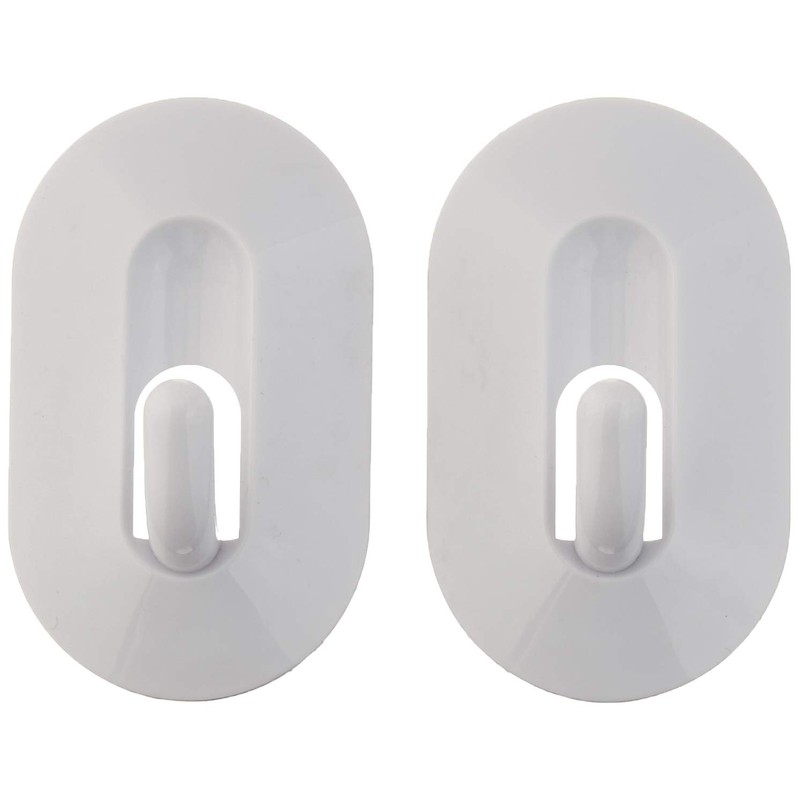 Spectrum Diversified Wall Mounted Magnetic Classic Hook, 2-Pack, White