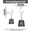 Lictin 6 Pack Magnetic Hooks, 80lb+ Extra Strong Magnet with