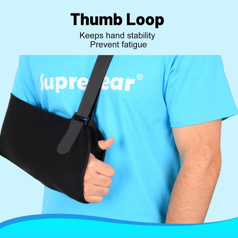 supregear Arm Sling, Lightweight Adjustable Mesh Shoulder Immobilizer Rotator Cuff