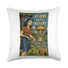 At One With Nature Retro Atomic Bomb Comic Art Throw