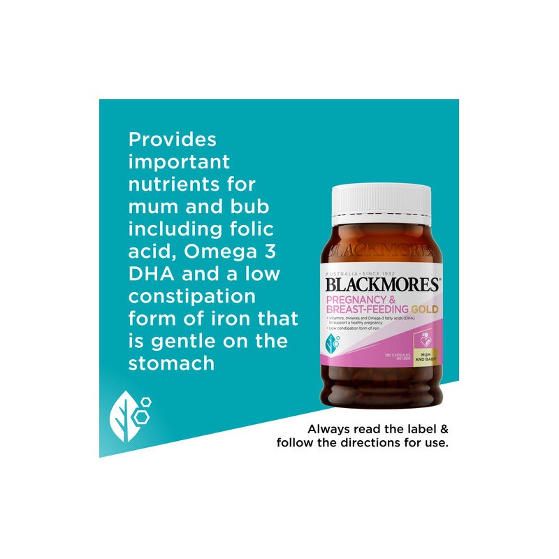 Blackmores Pregnancy and Breast-Feeding Gold 180 Capsules