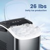 Electactic Stainless Steel Countertop Ice Maker, 26.5Lbs per Day, 9