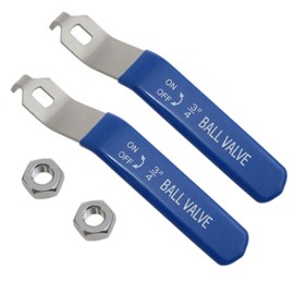 yukata Stainless Steel Ball Valve Handle DN20 Water Valve Handle Lever Handle Radiator Valve Handle for Outdoor Faucet Replacement Service Hose Nozzle (6 x 10 mm) 2 Set