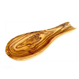Cleminson Olive Wood Kitchen Spoon Rest, Hand-Carved, 23 x 9 cm, Made in Tunisia
