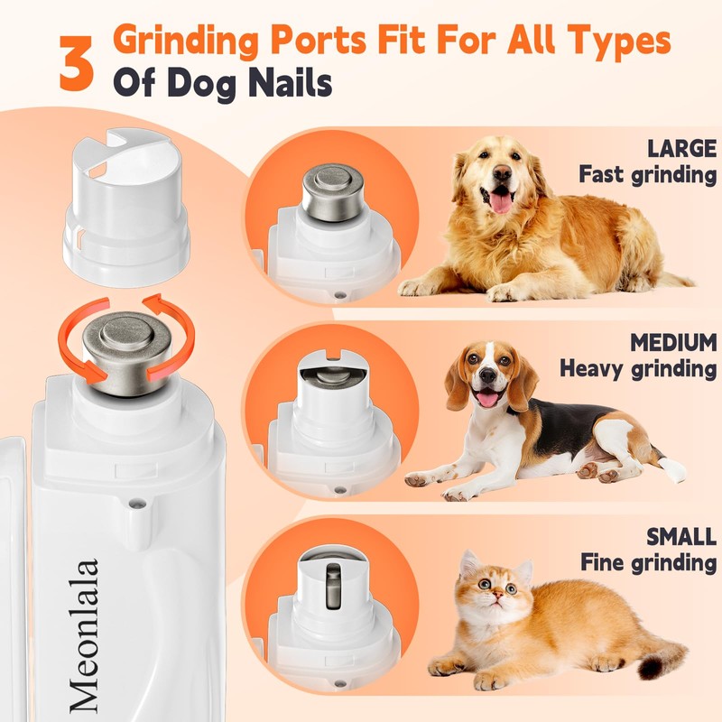 Meonlala 2-in-1 Dog Nail Trimmers & Dog Nail Grinder with