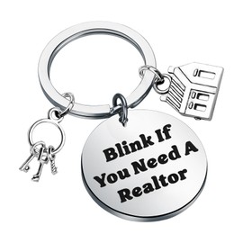 CENWA Real Estate Agent Gift Blink If You Need A Realtor Keychain Real Estate Professional Keychain Gift for Realtor (Need A Realtor K EU)
