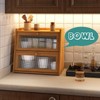 viewcare Bread Box for Kitchen Counter, Double Layer Large Bamboo
