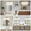 FonmYim Brushed Gold Bathroom Light Fixtures, 4-Light Modern Vanity Light